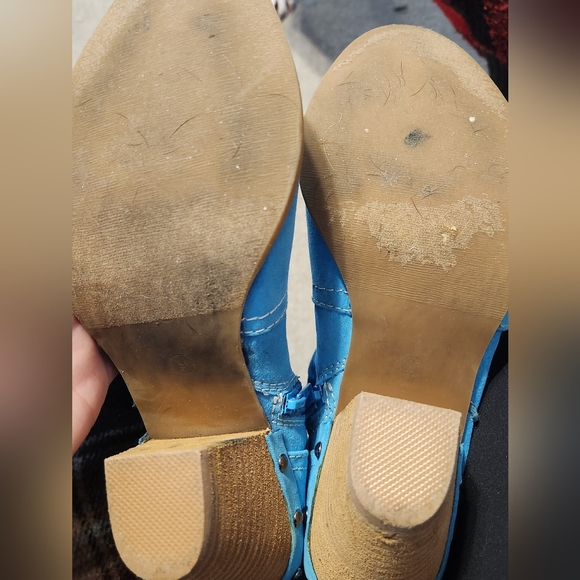 MOMO Blue Women's Ankle Boots, size 9 - Picture 5 of 9